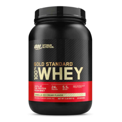 100% Whey Gold Standart 907g 2lbs Baunilha Optimum Nutrition