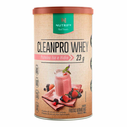 Cleanpro Whey Protein Hidrolisado 450g Frutas Vermelhas Nutrify