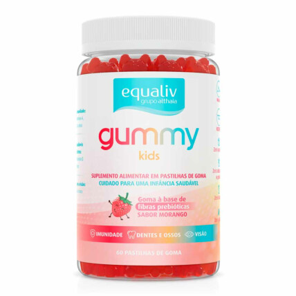 GUMMY MULHER 60 GOMAS MORANGO EQUALIV