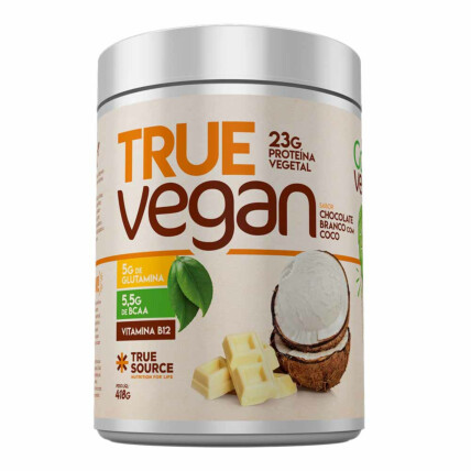 TRUE VEGAN 418G CHOCOLATE BRANCO/COCO -