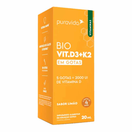 VITAMINA D3 + K2 GOTAS 20 ML - PURAVIDA