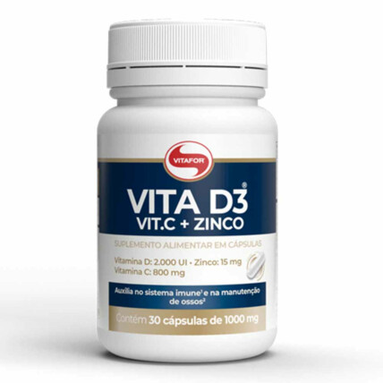 Vitamina D3+C+Zinco 30caps Vitafor